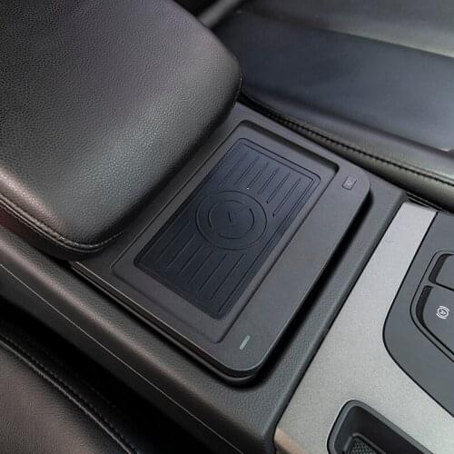 10W car QI wireless charging phone charger car armrest box charging plate charging phone holder for Audi Q5 SQ5 2016-2019