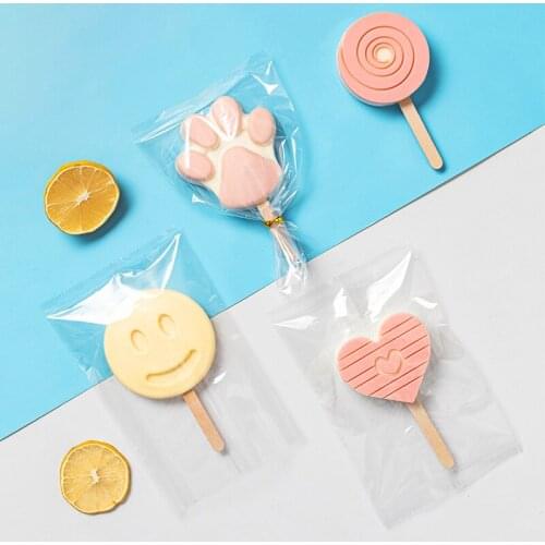 100PC/set ice cream packaging bag household transparent ice cream popsicle bag machine sealing bag candy packaging bag boxes