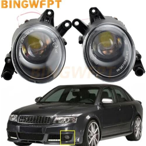 2Pcs Car Parts H11 For A4 Convertible B6 B7 2002-2009 LED Fog Light Angel Eye Daytime Running Light DRL 12V 30W