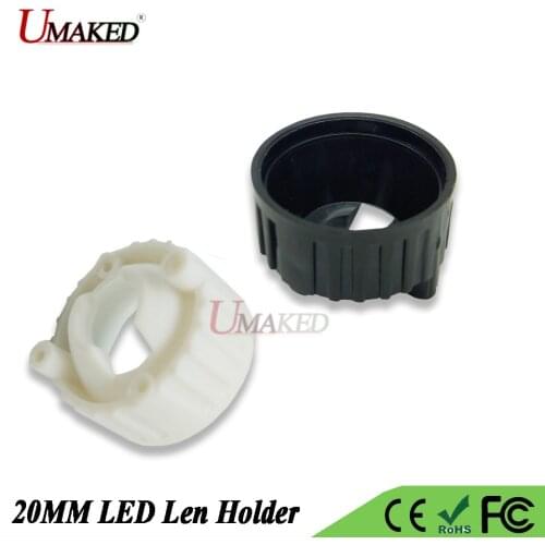 20pcs led lens holder Bracket for 20mm LEN White/Black 2Pin bracket Holder For1W 3W 5W High Power len Hold size Dia 22*13.5mm