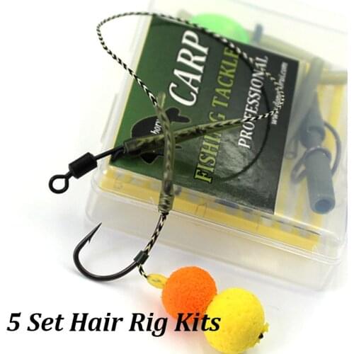28PCS Carp Fishing Accessories Tackle Box Telflon Hook Combo Anti Tangle Sleeve QC Swivel line aligner Rig Ring for Carp Rig