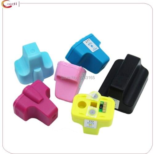 6PCS Compatible Ink Cartridges For HP 177 C8721HE Inkjet Printer ink C5140 C5150 C5180 C5185 D7145 D7155 D7160 D7163 D7345 D7355