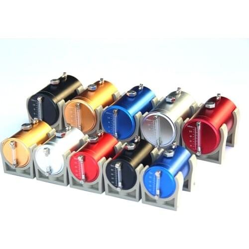 70ml Metal Oil Tank Fuel Container with Oil Level Display and 2 x 4mm Oil Pipe for Engine Model / Gasoline Powered RC Cars Boats