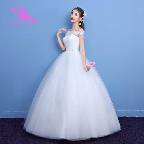 AIJINGYU 2021 marriage Customized new hot selling cheap ball gown lace up back formal bride dresses wedding dress WK288