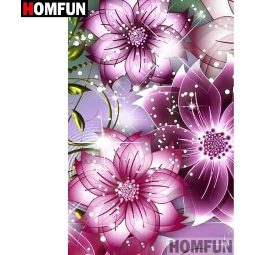 HOMFUN 5D DIY Diamond Painting Full Square/Round Drill "Colored flowers" Embroidery Cross Stitch gift Home Decor Gift A07728
