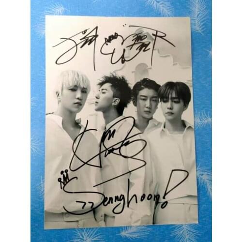 Hand signed Winner autographed group photo 5*7 K-POP autographs 012020A