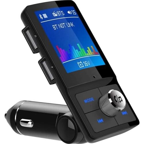 BC43 Car Bluetooth FM Transmitter MP3 Player Wireless USB Car Charger Adapter 1.8Inch LCD Color Screen Audio Receiver