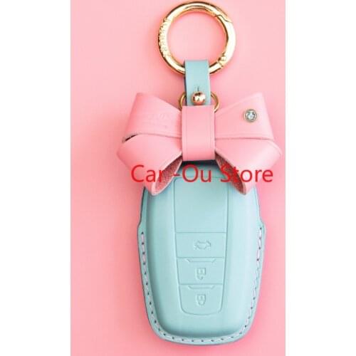 For Toyota HIGHLANDER RAV4 CAMRY Avalon Corolla Remote Smart Key Fob Case Holder Cover High Quality Leather For Girls