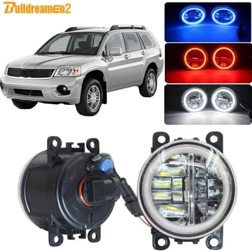 Buildreamen2 Car H11 LED Bulb 4000LM Fog Light Angel Eye DRL Daytime Running Light 12V For Mitsubishi Endeavor 2006-2011