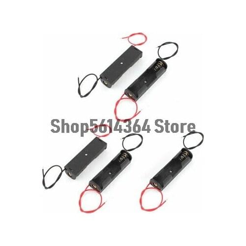 10Pcs Axial Lead Wire Batteries Case Storage Holder for 1 x 1.5V AA Battery
