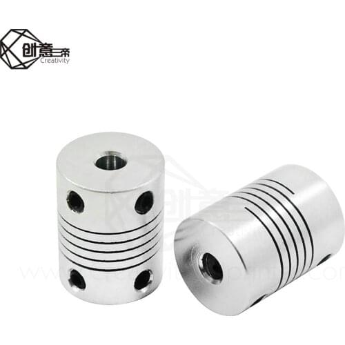 D19L25 5x8mm Aluminium CNC Motor Jaw Shaft Coupler 5mm To 8mm Flexible Coupling OD 19x25mm Dropshipping 5/6/8/10mm