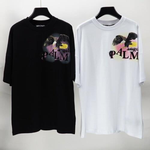 Palm Angels 21SS Letter Logo Unisex Batwing Sleeve T-Shirt men women couple models fashion cotton casual short sleeve t shirt