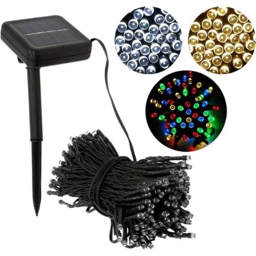 10M 20M Solar Powered 100,200LED String Fairy Lights Waterproof Outdoor Decor Lamp For Garden Wedding Birthday Party Christmas