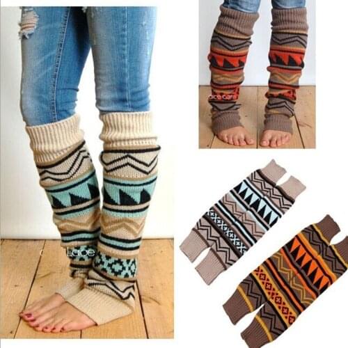 Hirigin Sexy Leg Warm Knitted Knee Sleeve For Women Winter Warm Accessores Christmas Socks 1 Pairs Holiday Fun Stocking Stuffers