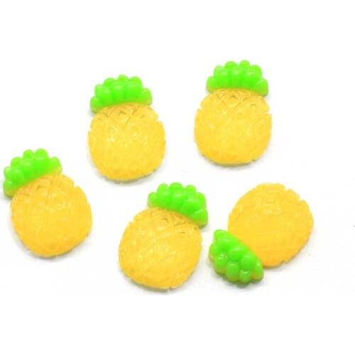 Kawaii Fruit Pineapple Resin Miniature Food Art Supply Flatback Cabochon DIY Decorative Craft Scrapbooking
