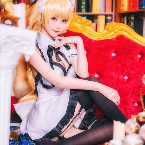 Game FGO Fate Jeanne Cosplay Maid Costume Women Fate Grand Order Cosplay Jeanne Costume Halloween Dress