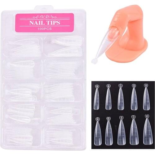 Nail Moulder with scale Nail Art Fast Phototherapy Crystal Extended False Nail Mould Sheet 100 Pieces of Crystal Nail Sheet