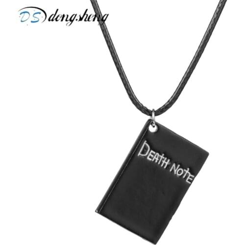 Dongsheng Hot Death Note Alloy Book Pendant Necklace for Women MEN Leather Rope Pendants & Necklaces Vintage Choker Necklace