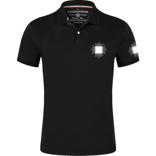 Computer CPU Core Heart Mens Short Sleeve Polo Shirt Breathable GEEK Nerd Freak Hacker PC GamerComfortable Summer New Style