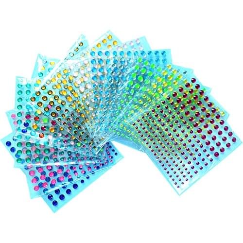 Scrapbook sticker Acrylic crystal single grain Self-adhesive Rhinestones Performance decoration Face Diamond Sticker