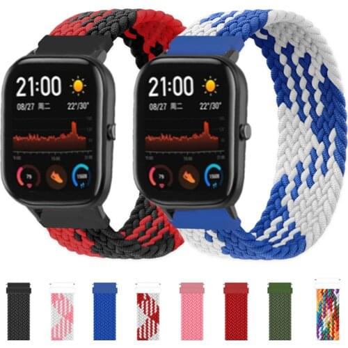 20 cinturino in Nylon intrecciato 22MM per Samsung Galaxy Watch 3 41 45mm Gear S3 Frontier 46/42 Active 2 Amazfit Bip Huawei GT