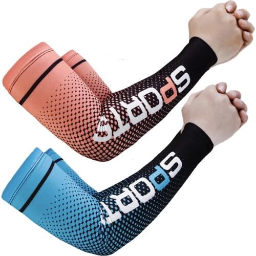 One Pair Bicycle UV Sun Protection Cuff Cover Men Sport Cycling Running Arm Warmers Sleeves Unisex Cooling Arm Sleeves Cover