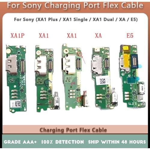 Original Port PCB Board For Sony Xperia XA1 Plus XA1 single XA1 dual XA E5 Charging Port Flex Cable Ribbon Replacement USB