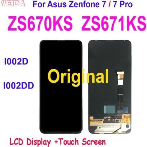 Original LCD For Asus Zenfone 7 ZS670KS I002D LCD Asus Zenfone 7 Pro ZS671KS I002DD LCD Display Touch Screen Digitizer Assembly