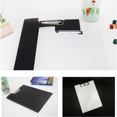A4 File Folder Clipboard Writing Pad Memo Clip Board Double Clips Test Paper Storage Organizer School Supplies Office Stationery