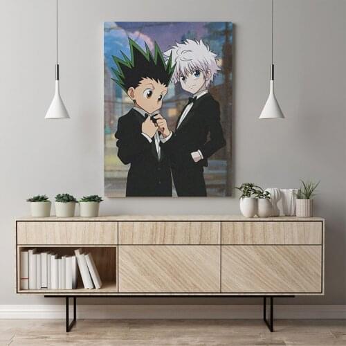 Poster Gon Killua Zoldyck Hunter x Hunter Anime Canvas Painting Wall Art Deco Living Room Bedroom Study Home Decoration Prints