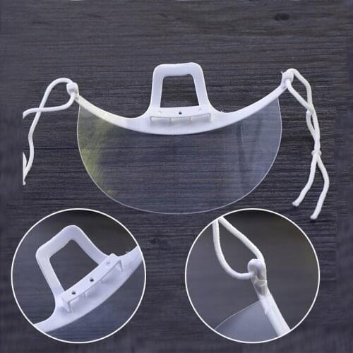 5pcs/lot Transparent Masks Permanent Anti Fog Catering Food Hotel Chef Waiter Plastic Kitchen Restaurant Masks Kitchen Tools