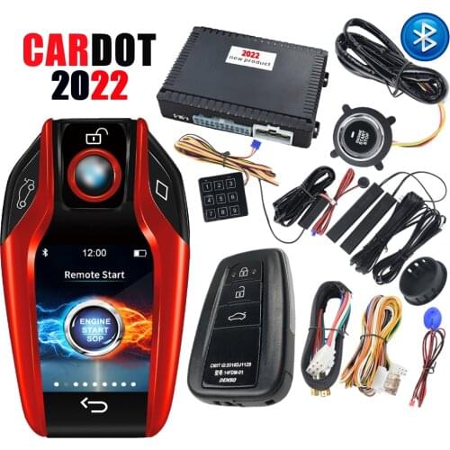 Cardot Watch Smart Key Remote Pke Functions Push Start Stop Engine New Car Alarm System