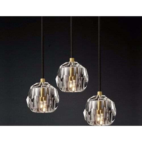 Modern Crystal Pendant Lights American Luxury Gold Hanglamp For Bedroom Dining Room Bar Decor Home Loft Led Luminaire Suspension