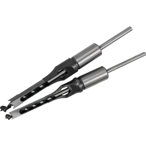 6mm 6.4mm 1/4" 8mm 5/16" 9.5mm 3/8" High Carbon Steel Square Hole Saw Woodworking Mortising Chisel Cutter Auger Twist Drill Bit
