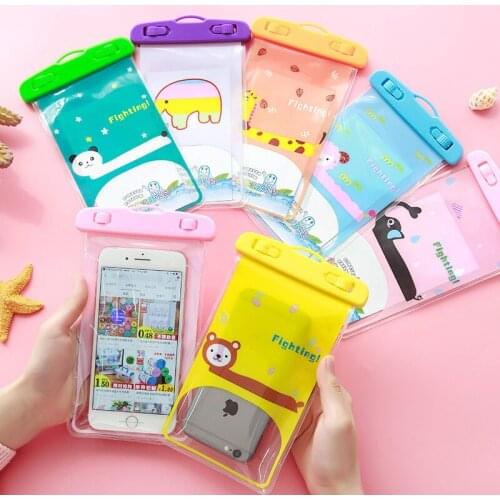 Universal Clear Mobile Phone Dry Pouch Waterproof PVC Cell Phone Bag For Swimming Diving Water Sports Phone Case Bag