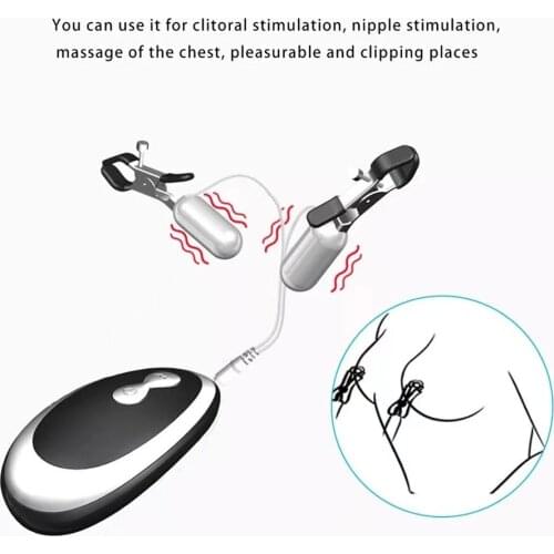 20 Frequency Clamp Nipple Bullet Vibrator Wired Remote Control Breast Clitoris Stimulate Massager Flirting Sex Toys For Women