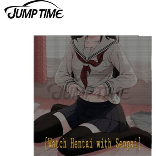 Jump Time 13 x 13cm For Watch Hentai With Senpai Car Stickers Personality Creative DIY Custom Printing Fashion Anime SUV Decal