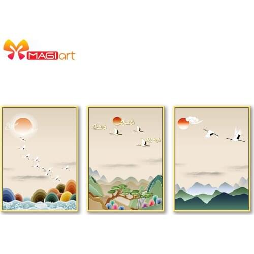 Cross stitch kits Embroidery needlework sets 11CT water soluble canvas patterns 14CT Cartoon Style Naughty deer -NCMC048