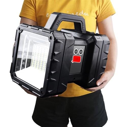 XHP100 Super Bright LED Waterproof Usb Rechargeable Double Head Searchlight Handheld Flashlight Work Spotlight Floodling Light