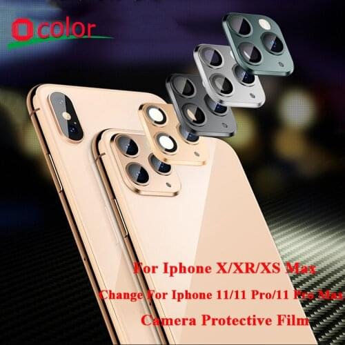 Camera Protective Film For iPhone X XR XS Max Metal Camera Len Protector Cover Change For iPhone 11 11Pro 11Pro Max Camera Cover