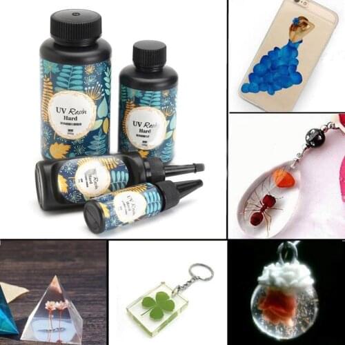 10/15/25/60/100/200g UV Resin Hard Glue Ultraviolet Transparent LED DIY Tools for Fashion elegant Jewelry Vintage Chic sales