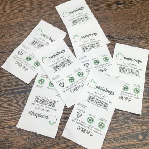 1000pcs 2colors Customized Garment Labels Printing Trademark Manufacture Woven&Printed Labels Care Labels With Cut Separately