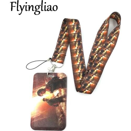 Last of Us Neck Keychain Necklace Webbings Ribbons Anime Cartoon Neck Strap Lanyard ID badge Holder Keychain Lanyards Gifts
