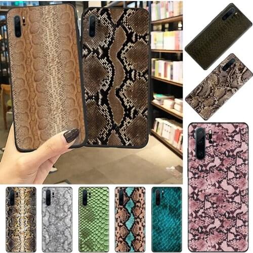 Snake Skin Phone Case Funda For Huawei P9 P10 P20 P30 Lite 2016 2017 2019 plus pro P smart