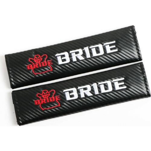 2pcs jdm Birde Carbon Fiber Look Seat Belt Cover Soft seatbelt Harness Pads Shoulder Pad