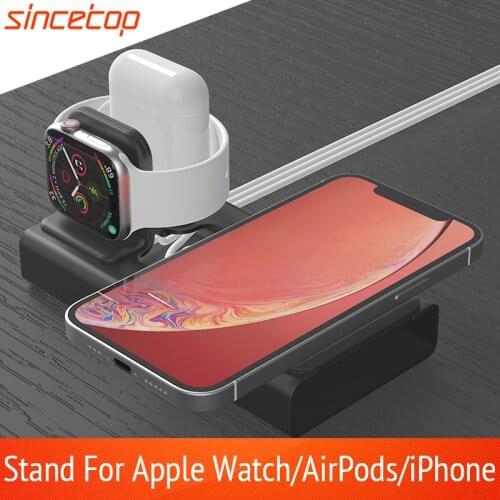 Phone Charger Holder for Magsafe 3 in 1 Aluminium Bracket For iPhone 12Pro Max/Apple Watch/Airpods Wireless Charging Stand