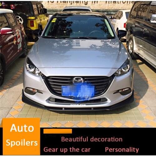 For 2014-2017 Mazda 3 Axela front Bumper Diffuser Bumpers Protector For 2016 New Axela Body kit bumper rear lip rear spoiler 15