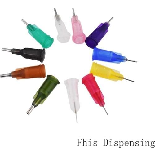 14G-27G W/ISO Standard Dispensing Needles PP Luer Lock Hub 0.25 Inch Tubing Length Precision S.S Dispense Blunt Tips Pack of 100