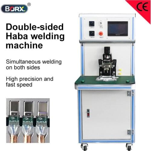 Double sided haba electric wire welding machine Type c, USB3.1 soldering equipment uniform tin content