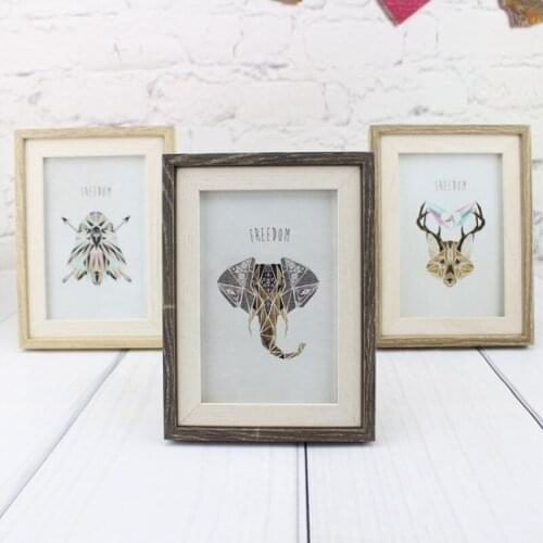 European Retro Animal Photo Frame Set Table Photo Frame Desktop Decoration Simple Style Home Decoration Wedding Accessories